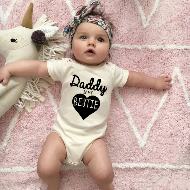 Romper Onesie Baby - Daddy Is My Bestie Cute Baby