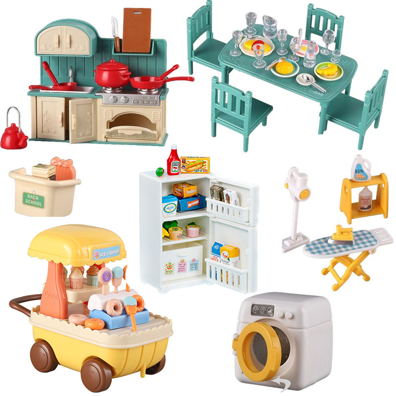 Baby Clothing Washing Machine - Dollhouse Furniture Set Doll House Bathroom/Kitchen/Fridge/Washing