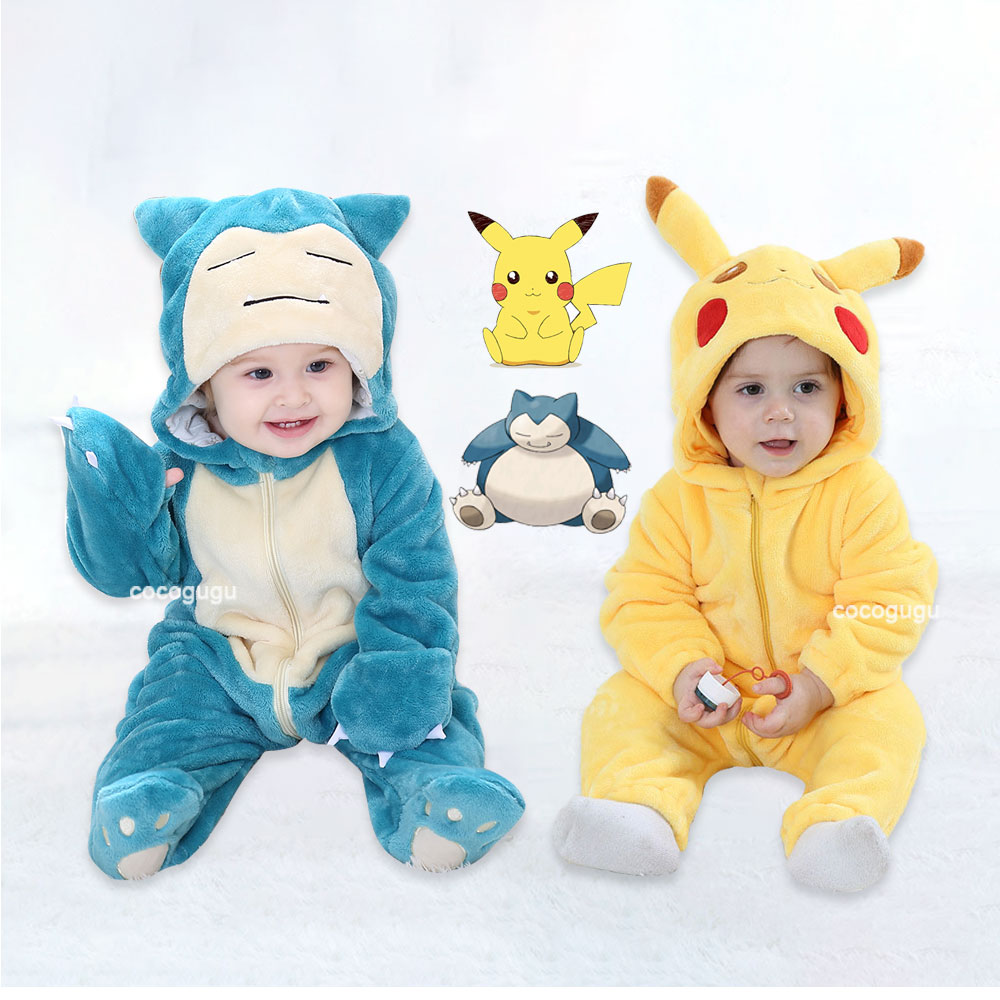 Romper Onesie Baby - Pokemon Costume 0-5 Y Baby Snorlax