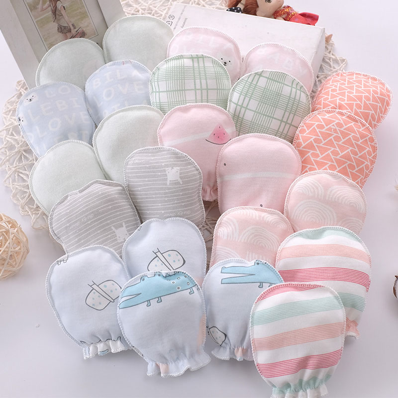 Baby Mittens Scratch - 100% Cotton Newborn Mittens Cotton Soft