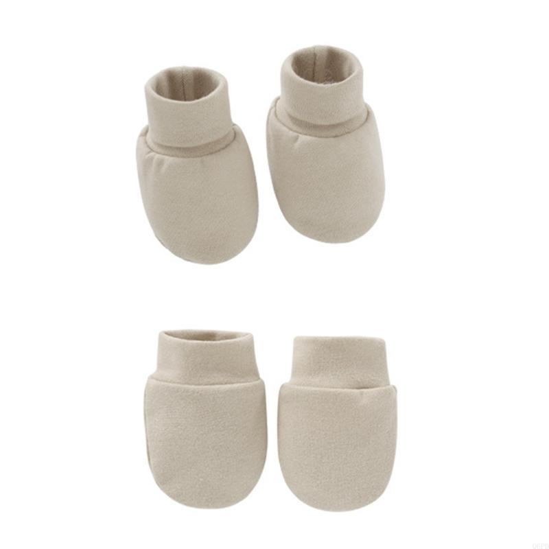 Baby Mittens Scratch - 2 Pairs No Scratch Mittens Socks