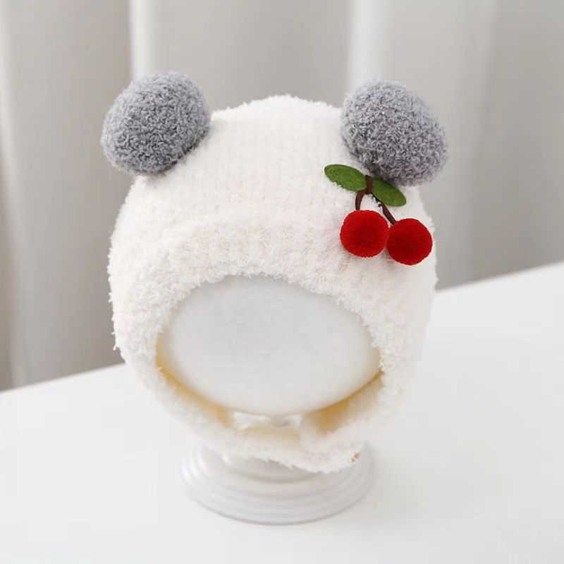 Baby Hat Beanie - Winter Warm Baby Beanie Cute Cherry