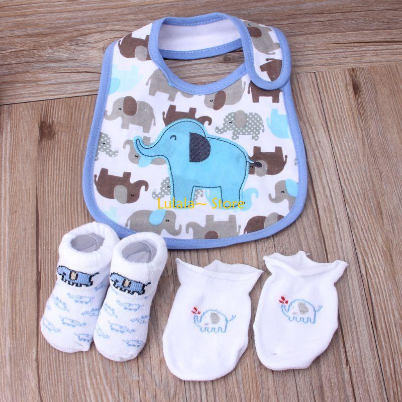 Y4QA Bibs Socks Gloves 0-6 Mon - Baby Mittens Scratch ulasan dan harga