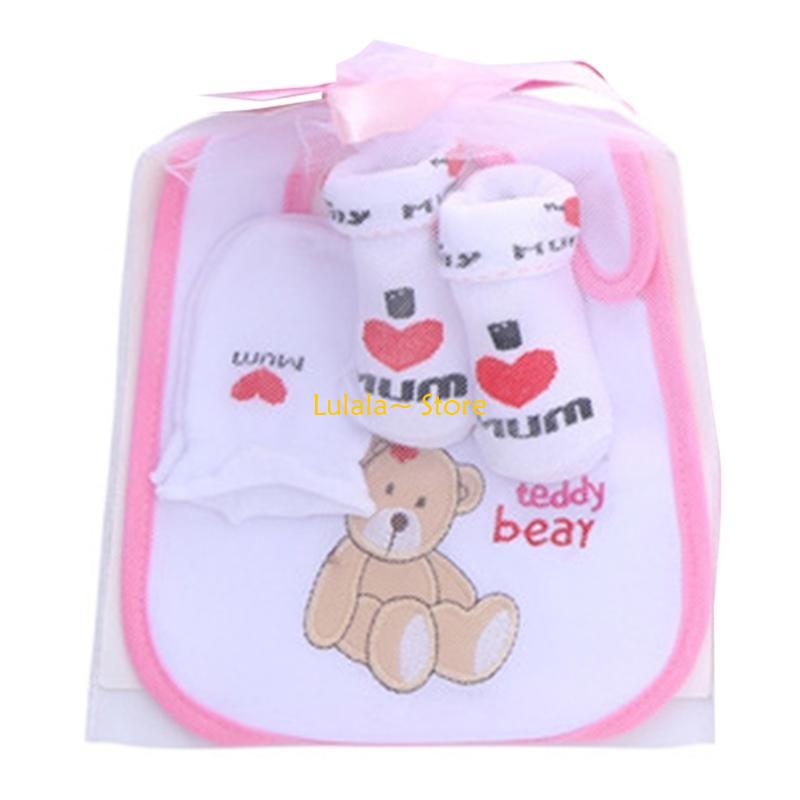 Y4QA Bibs Socks Gloves 0-6 Mon - Baby Mittens Scratch ulasan dan harga