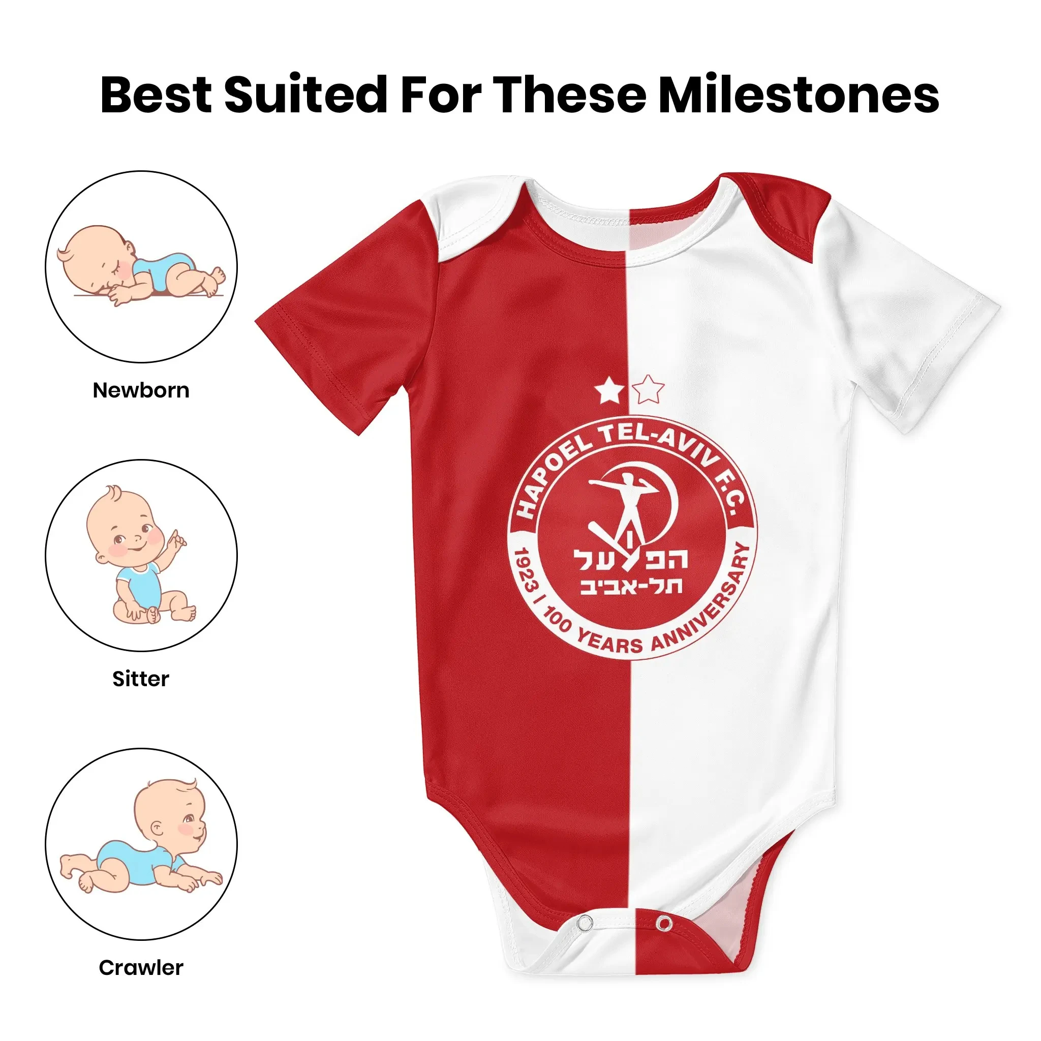 Hapoel Tel Aviv Baby Bodysuit  - Romper Onesie Baby ulasan dan harga