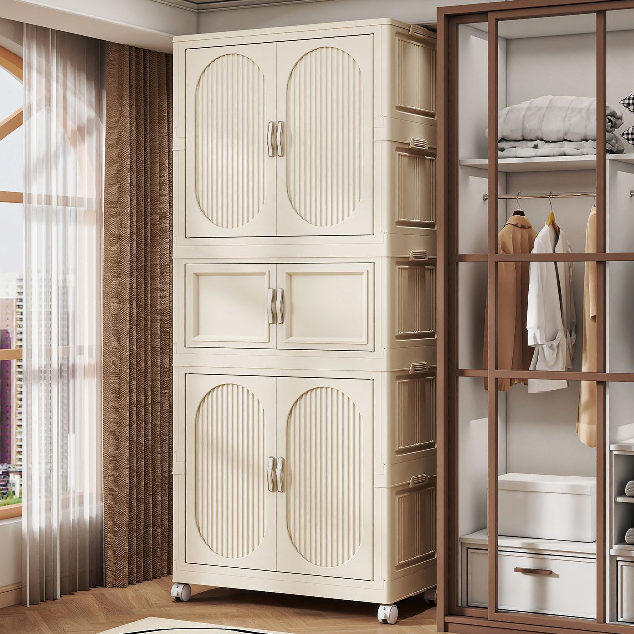 Folding Children's Wardrobe Ba - Baby Clothing Storage ulasan dan harga