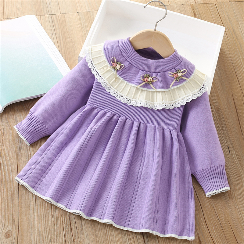 Baby Girls' Knitted Dress Chil - Baby Clothing Jumpers ulasan dan harga