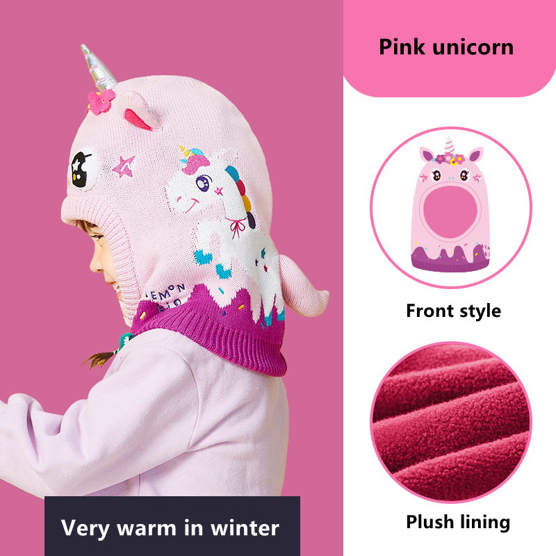 Kids Hat Scarf Gloves Set 3D D - Baby Hat Beanie ulasan dan harga