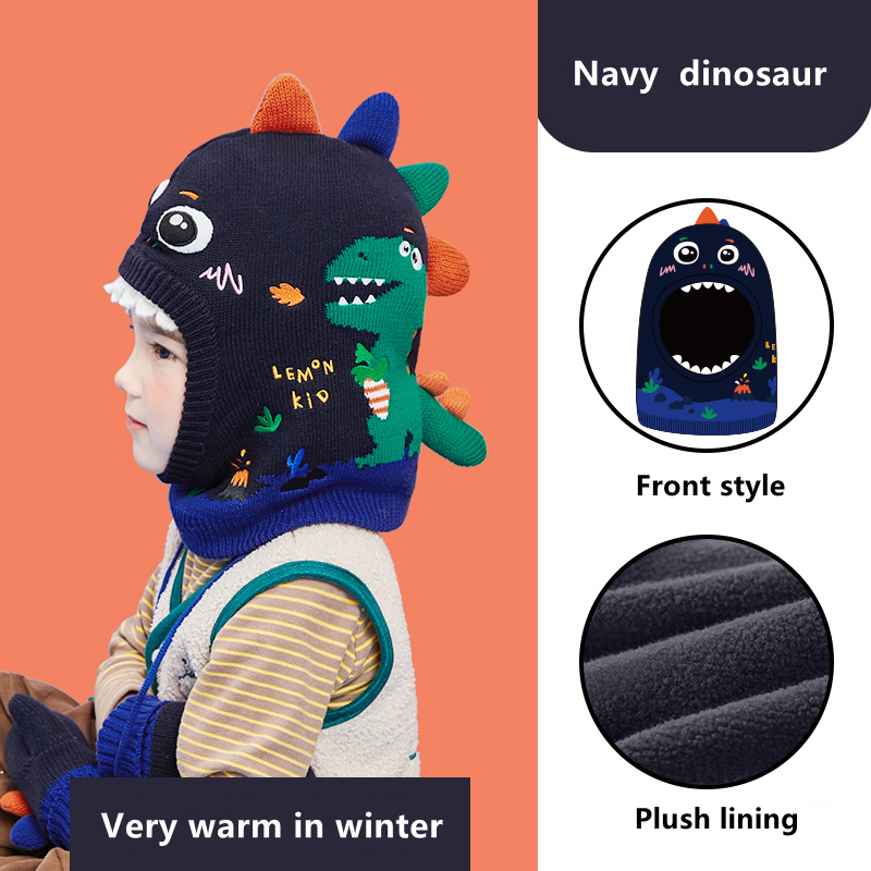 Kids Hat Scarf Gloves Set 3D D - Baby Hat Beanie ulasan dan harga
