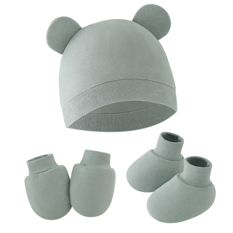 Cute Baby Hat Newborn Bonnet G - Baby Mittens Scratch ulasan dan harga