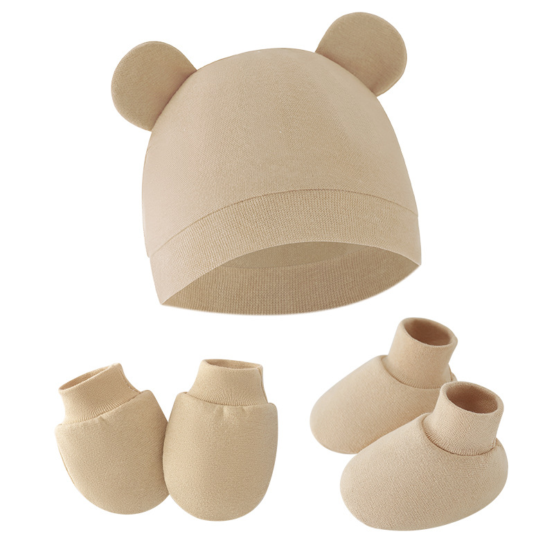 Cute Baby Hat Newborn Bonnet G - Baby Mittens Scratch ulasan dan harga