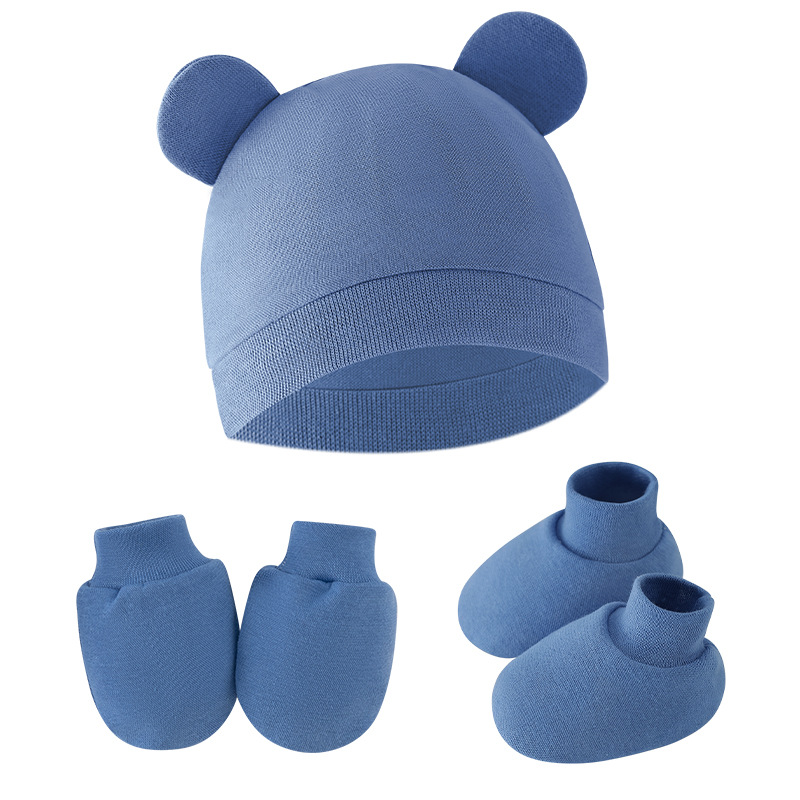 Cute Baby Hat Newborn Bonnet G - Baby Mittens Scratch ulasan dan harga