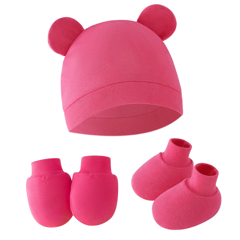 Cute Baby Hat Newborn Bonnet G - Baby Mittens Scratch ulasan dan harga
