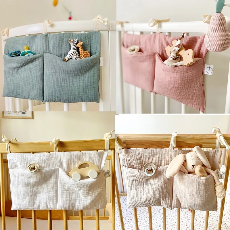 1/2pcs Baby Crib Organizer Cot - Baby Clothing Storage ulasan dan harga