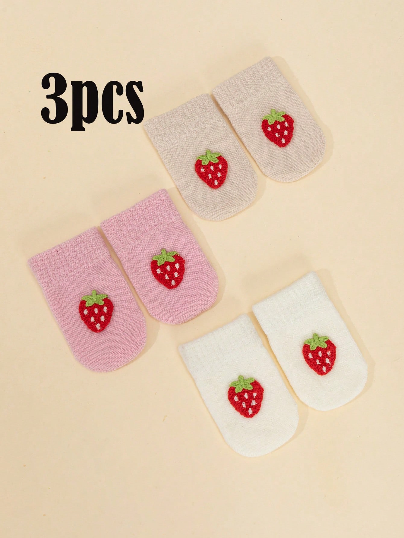 3Pairs Baby Girls 0-12M Knitte - Baby Mittens Scratch ulasan dan harga