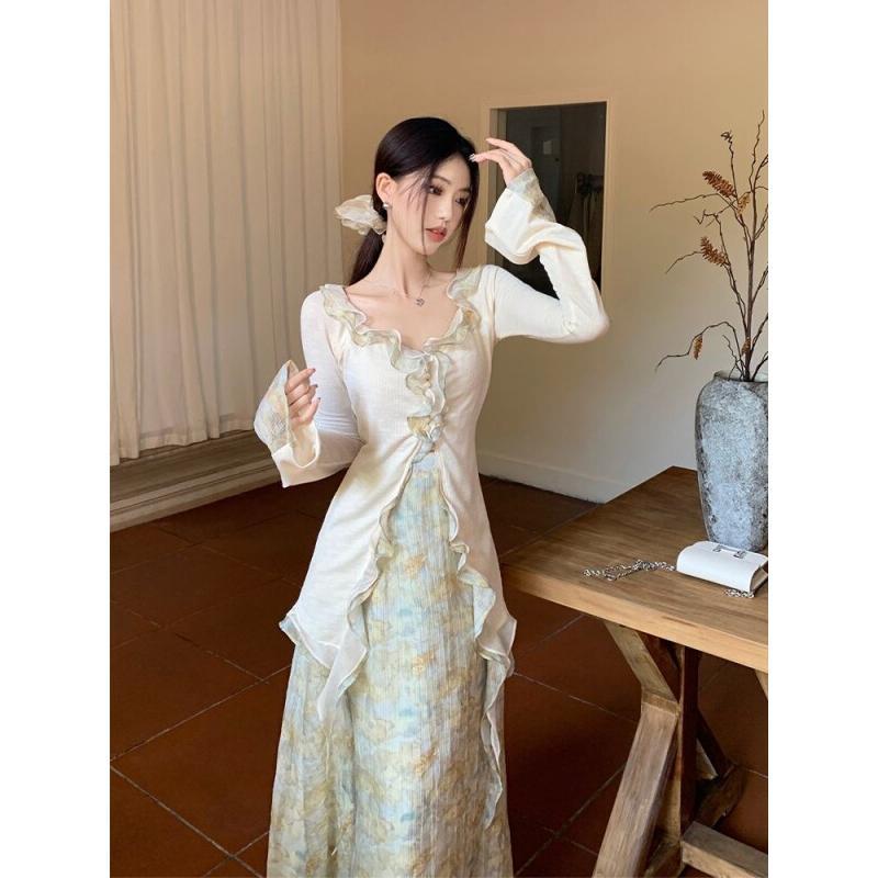 Women's Two Piece Set Ruffle T - Summer Short Set ulasan dan harga