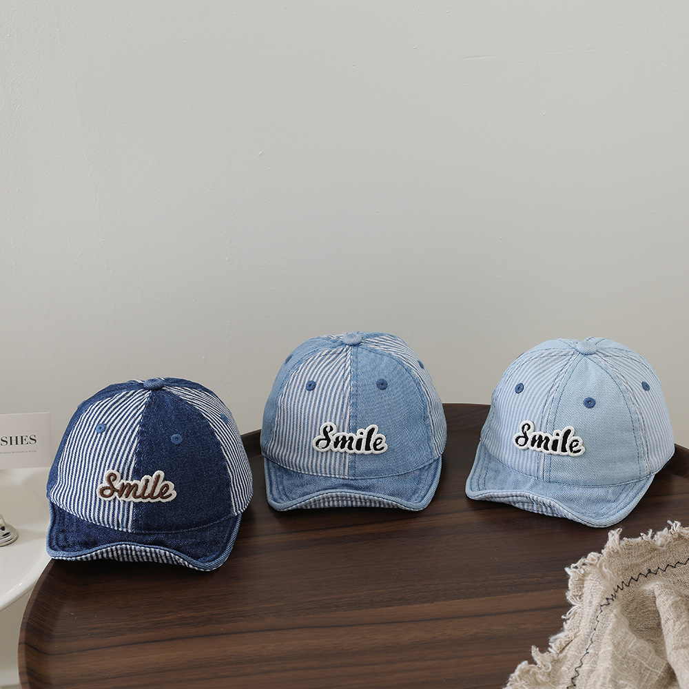 Patchwork Stripes Washed Denim - Baby Hat Beanie ulasan dan harga
