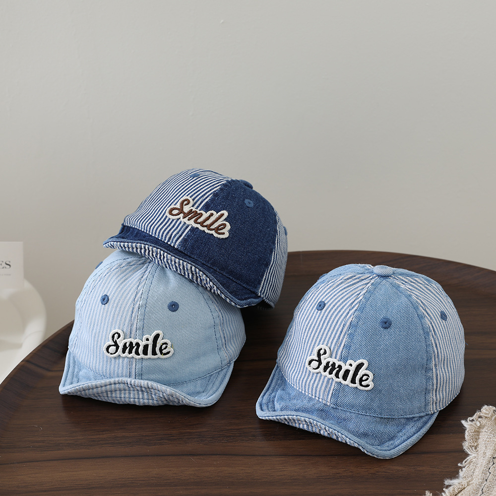 Patchwork Stripes Washed Denim - Baby Hat Beanie ulasan dan harga