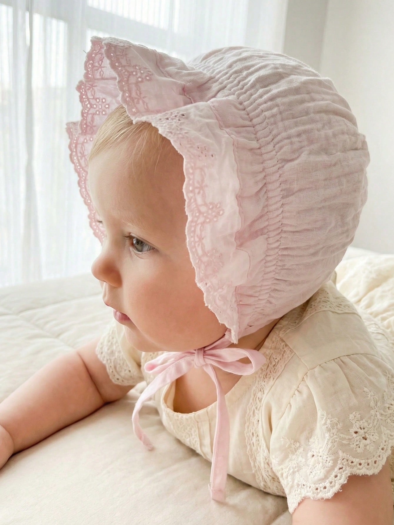 1Pc Vintage Lace Floral Baby B - Baby Hat Beanie ulasan dan harga