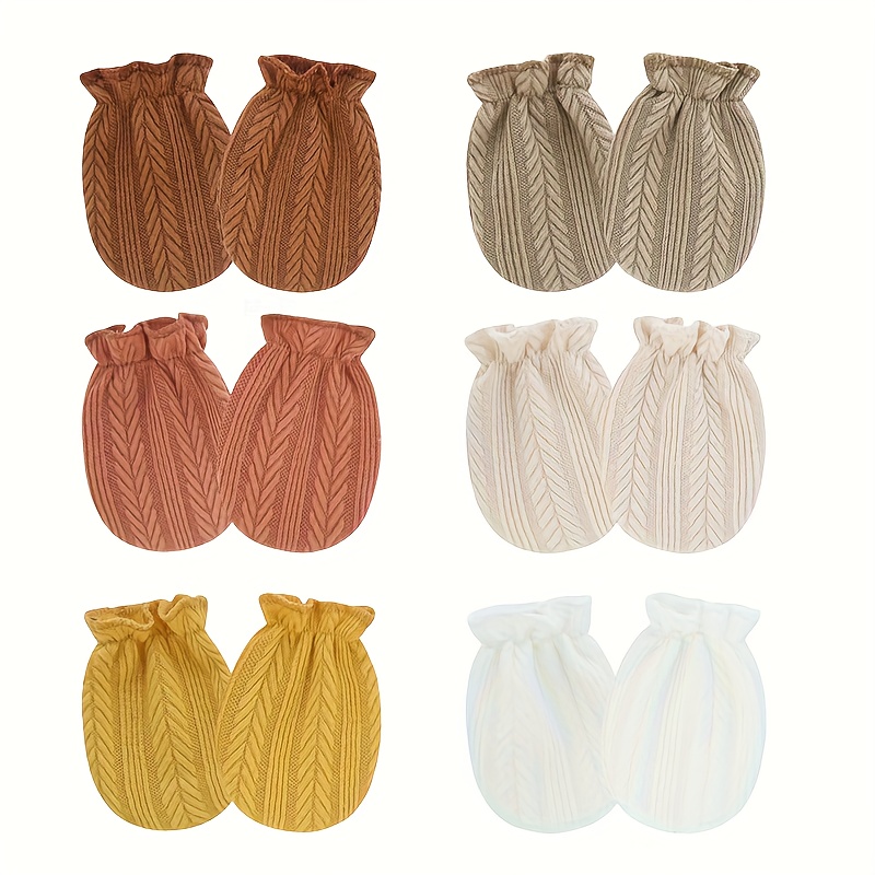 6 Pairs/lot Newborn Gloves Sol - Baby Mittens Scratch ulasan dan harga