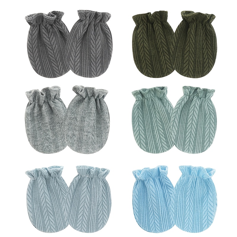 6 Pairs/lot Newborn Gloves Sol - Baby Mittens Scratch ulasan dan harga