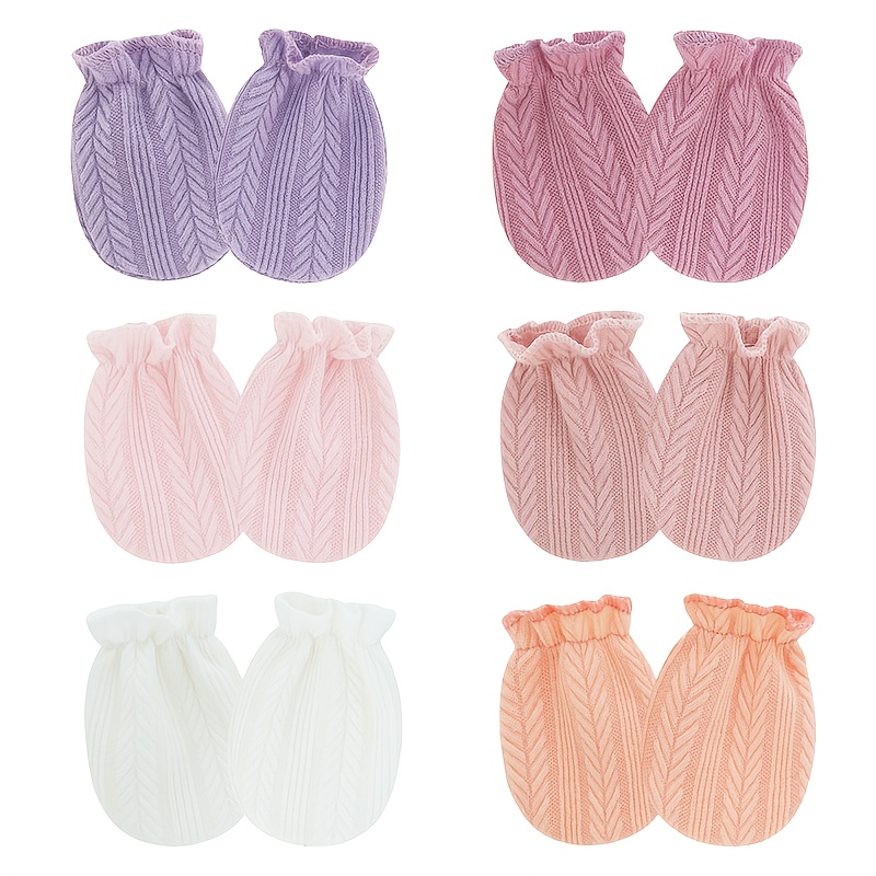 6 Pairs/lot Newborn Gloves Sol - Baby Mittens Scratch ulasan dan harga