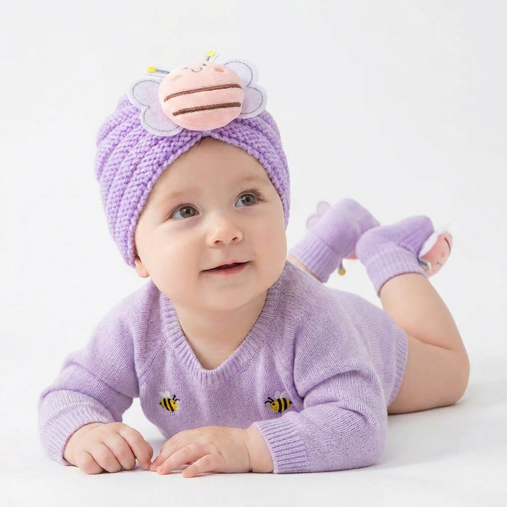 2Pcs/Set Baby Knitted Turban H - Baby Hat Beanie ulasan dan harga